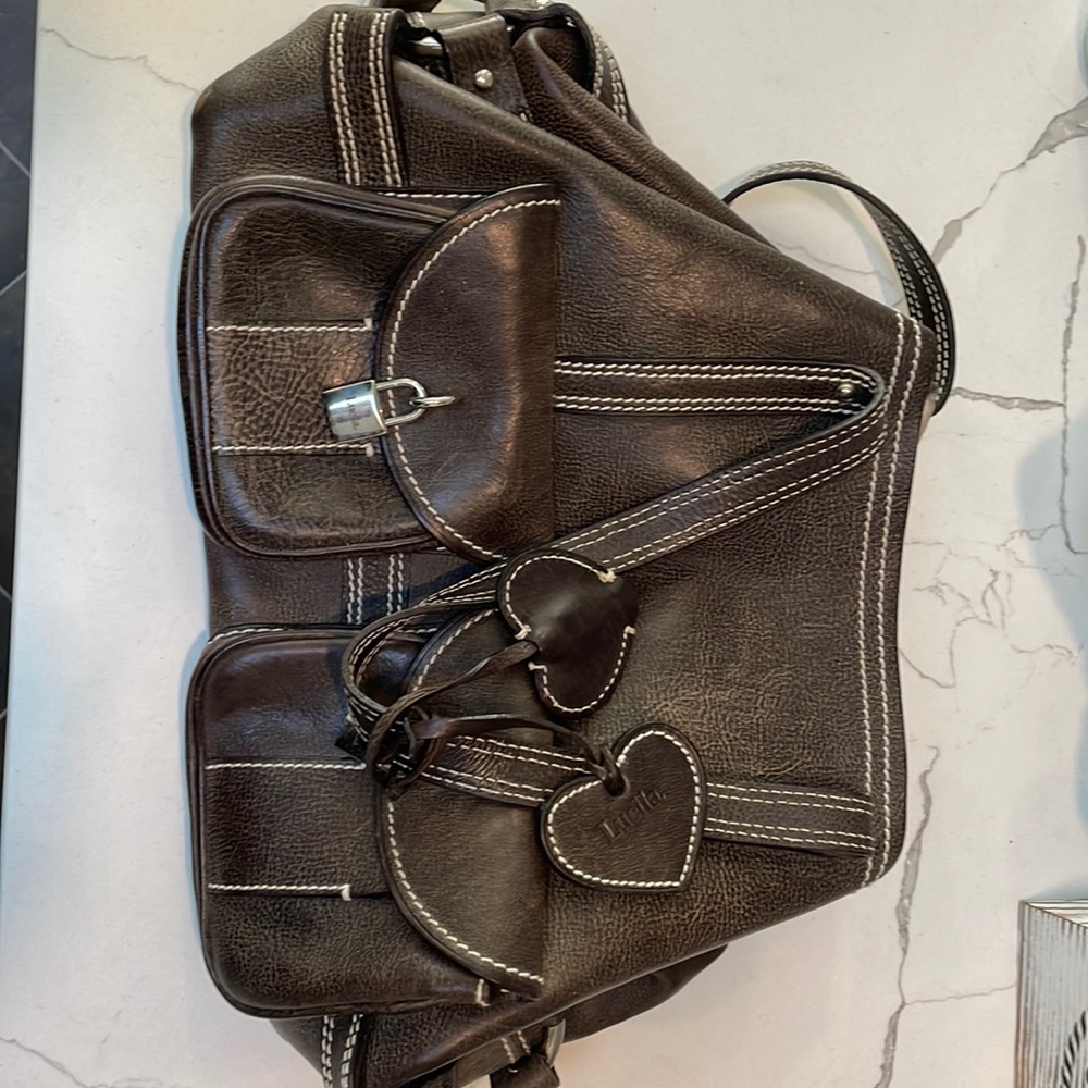 Vintage Luella Bartley handbag distressed brown